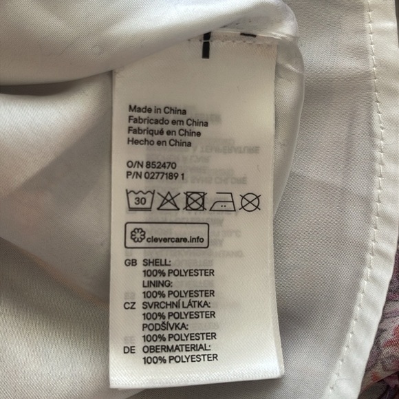 H&M Pink/Purple Floral Sleeveless Layered Chiffon Maxi Dress Size 12 - Picture 5 of 7